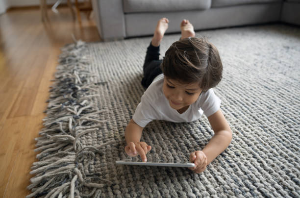 Girl lying on rug | Bowling Carpet